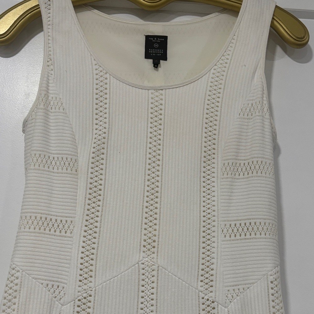 rag & bone Cream Textured Mini Dress - Picture 2 of 7